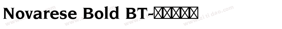 Novarese Bold BT字体转换